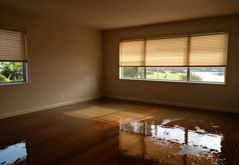 Saturated carpet and subfloor in a Narwee apartment